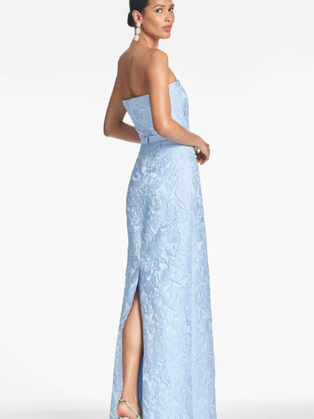 Sachin and Babi Sophia Gown- Ice Blue Excellent Condition! No Alterations! Sz 4 - Picture 3 of 9
